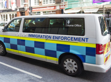 London, United Kingdom - June 26, 2016: An editorial stock photo of an Immigration Enforcement van driving through central London in the United Kingdom. Photographed using the Canon EOS 5DSR.